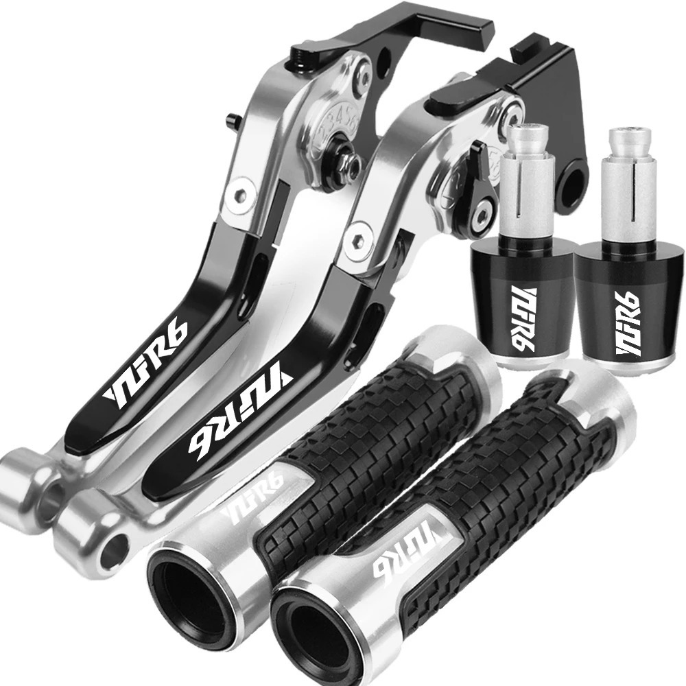 YZFR6 YZF-R6 Motorcycle Modified CNC Brake Clutch Handle Lever Grip End Plug Set