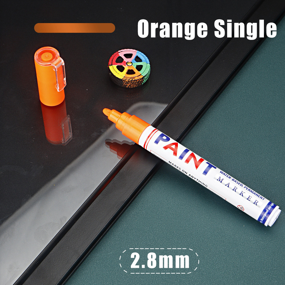 Pluma de pintura transfronteriza impermeable no se desvanece marca de secado rápido para neumáticos de automóviles muebles de estala de pintura de reparación