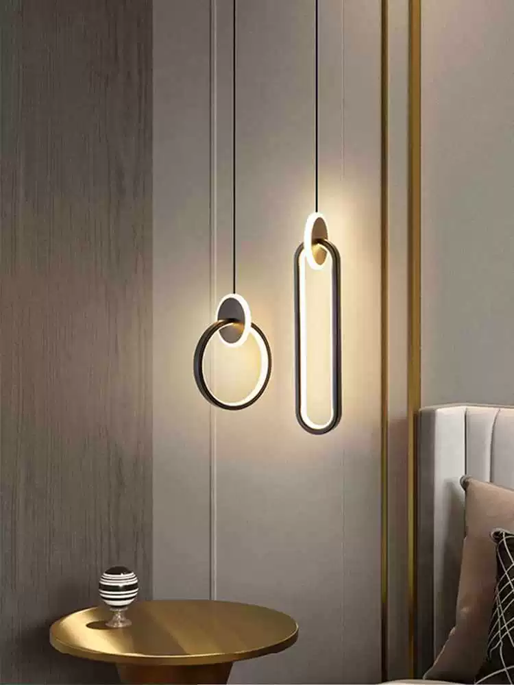 Pendant ceiling lamp (Teclast) modern minimalistic, adjustable height, round/oval, warm or tri‑color