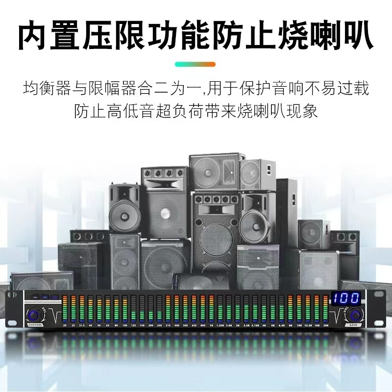 Ecualizador de Audio Digital DSP de 31 Bandas Reducción de Ruido Digital para Audio Doméstico