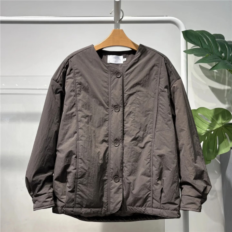 Mm2025 New Winter Style Wool Casual Coffee-Colored Cotton Jacket Top for Women 4Gb282671