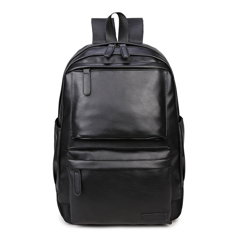 Bolso de viaje de los hombres ocasionales bolso de los hombres de moda mochila estudiante de secundaria estudiante Mochila De Cuero PU moda estilo coreano mochila