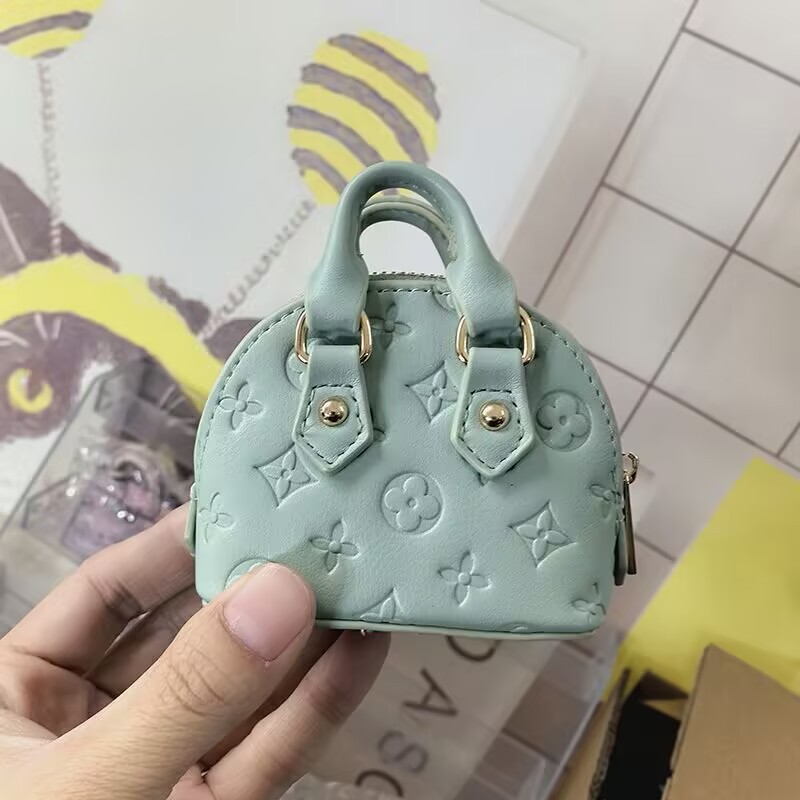 Neue Damen-Mini-Handtasche mit Prägung, Muscheloptik, elegante Geldbörse, Airpods-Tasche, Chanel-Stil, kompakte Tasche