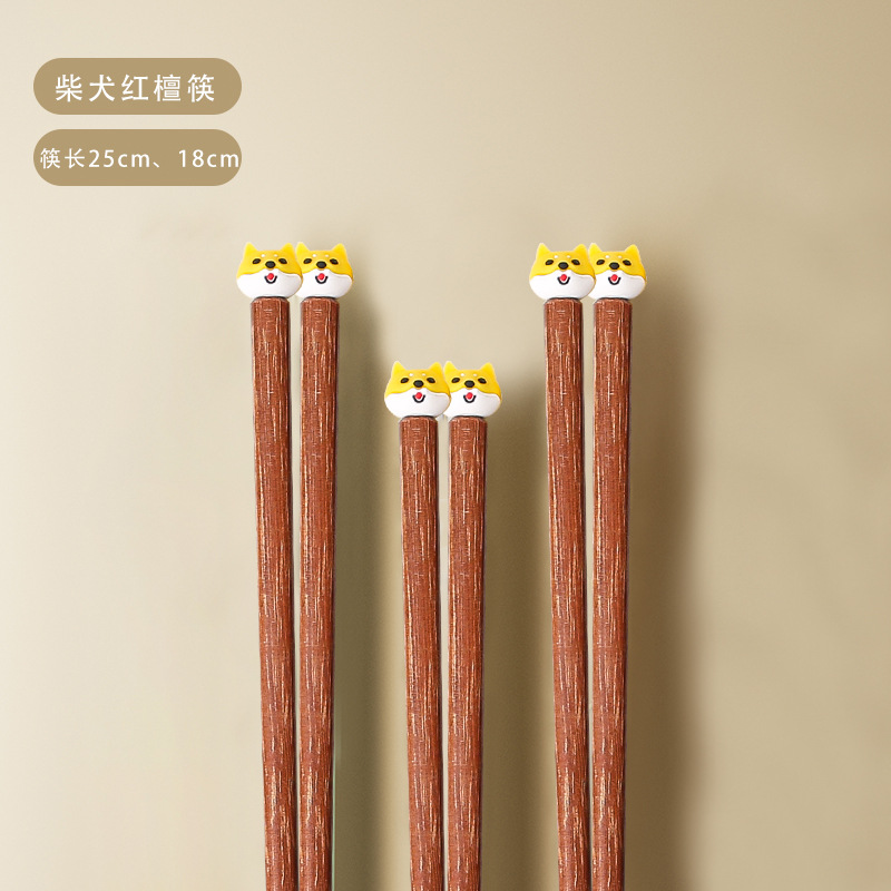 Ala de pollo palillos de madera al por mayor madera maciza hogar creativo dibujos animados cabeza de animal palillos una persona palillos grupo comunitario compra suministro