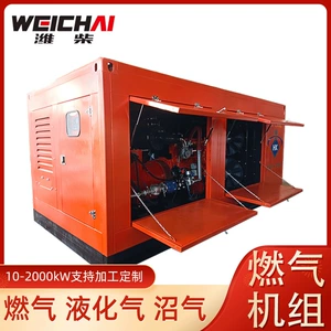 Газогенераторная установка Weichai 100/200/300 кВт, природный газ, сжиженный газ, биогазовый генератор, сельское хозяйство