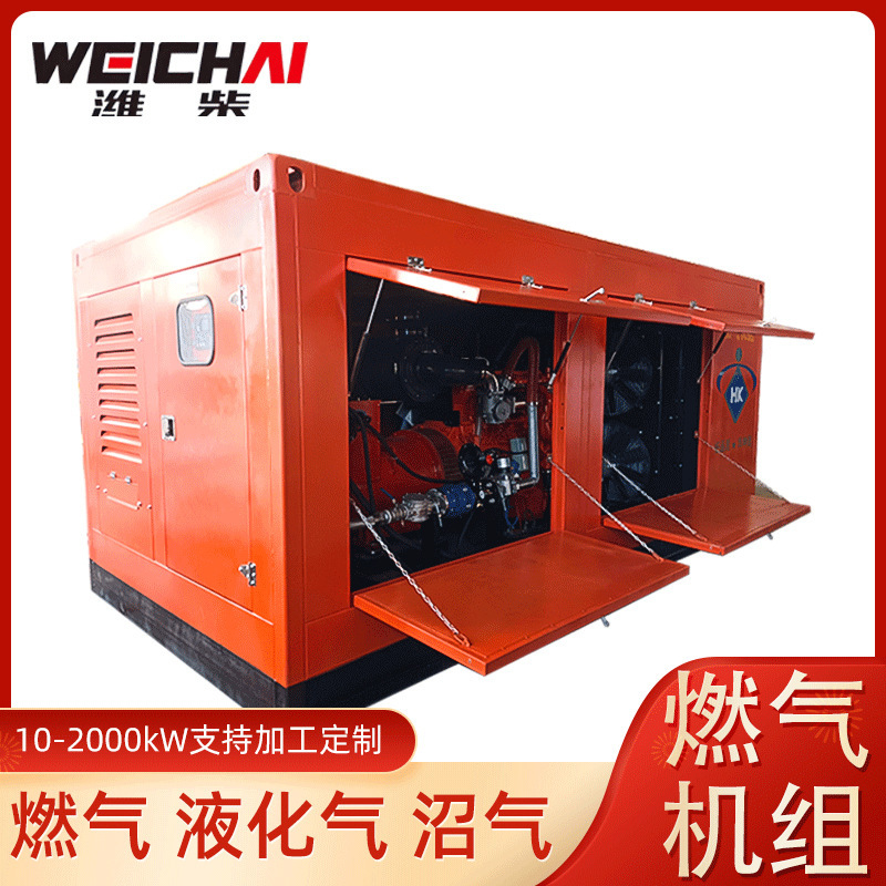 Weichai Gas Generator Set 100/200/300 Kw Natural Gas Liquefied Gas Biogas Generator Breeding Weichai Gas Generator Set 100/200/300 Kw Natural Gas Liquefied Gas Biogas Generator Breeding