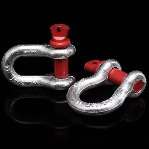 Factory wholesale American style bow type shackles U type shackles national standard D type shackles high strength marine lifting horse shoe shackles
