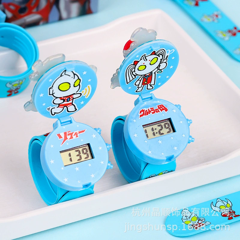 Электронные часы с героями мультфильмов Flash Chio Zetron, вращающийся детский браслет, легкая игрушка, часы в подарок