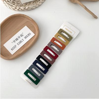Set de 10 Horquillas BB Coreanas Simples, para Flequillo, de Colores