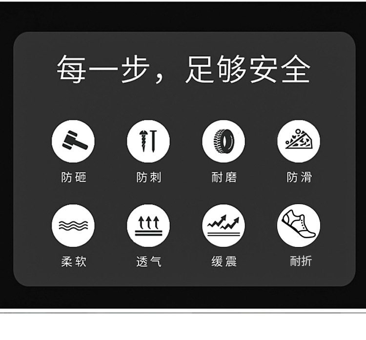 Giày bảo hộ lao động nam chống va đập chống đâm thủng, giày công trường chống mài mòn chống trơn trượt thoáng khí — Khaki; Mã Châu Âu 39, Màu xám; Cỡ Châu Âu 38, Xám; Mã Châu Âu 39 chi tiết 9