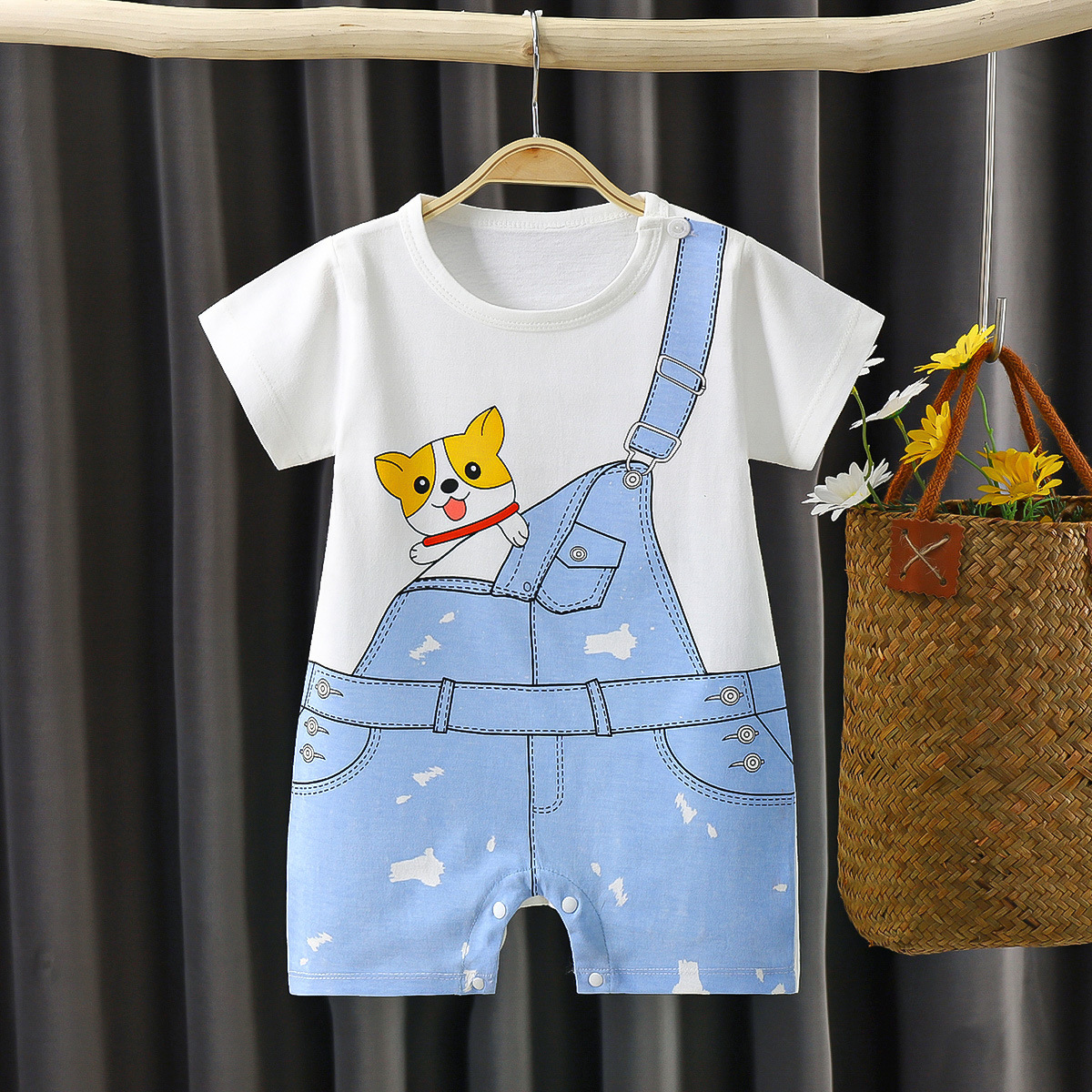 children's cotton summer bodysuit for baby for new born