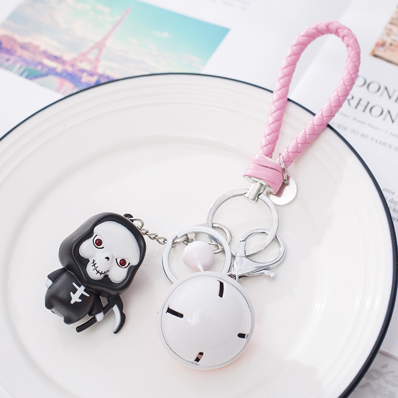 Halloween Reaper Car Llavero Ghost Brillante Tricky Spoof Sound Colgante Halloween Creative Bag Colgante