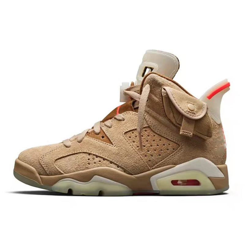 Putian factory wholesale aj6 Bugs Bunny basketball shoes khachi brown white blue Joe 6 high-top men's and women's sneaker pure original