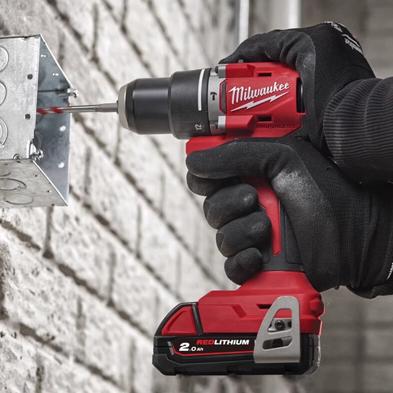 Milwaukee 18V taladro de impacto de batería de litio recargable compacto de grado industrial sin escobillas
