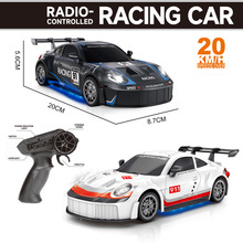 跨境新品1:24车模迷你RC可漂移遥控车四驱灯光赛车玩具男孩亚马逊