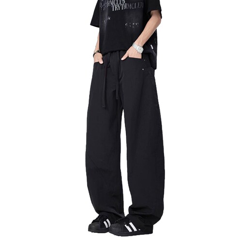 Retro quick-drying machete pants, men's summer thin American large pocket overalls, fashion brand handsome street ice pants