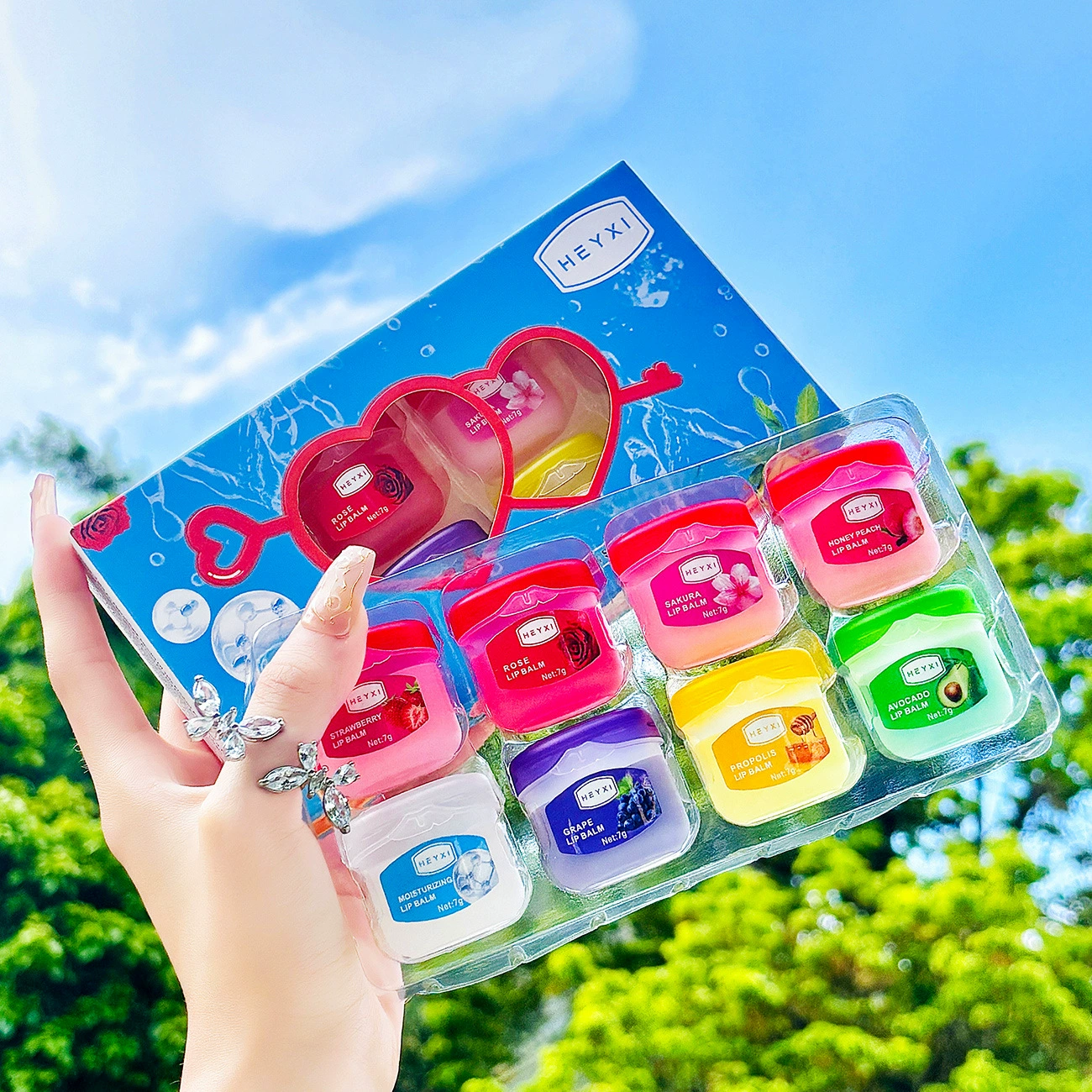 [Трансграничное Специальное] Набор маски для губ HEYXI 4-6-8 штук Набор для ухода за губами наряд для дня и ночи