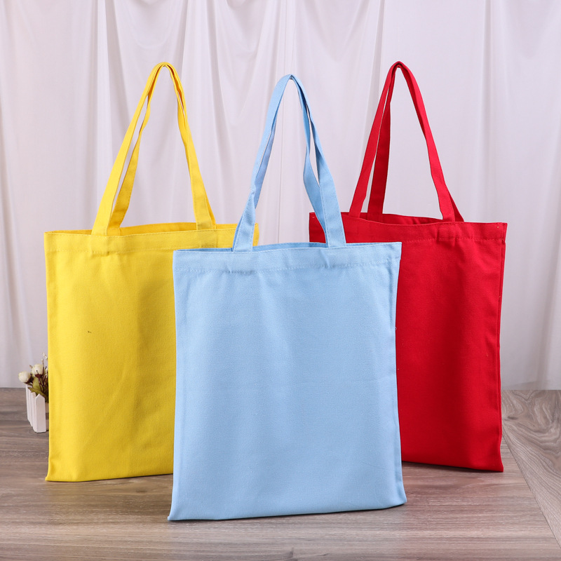 厂家定制批发彩色空白帆布袋棉布袋手提购物袋可印广告图案印logo
