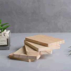方形松木原批发小木板刻字可加印logo木板DIY木板方形木片工艺品