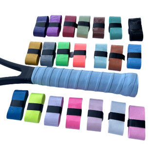 Unlabeled Coated Sticky Anti-Slip Sweat-Absorbent Tape Thin Tennis Racket Hand Glue Badminton Flat Wrapping Tape Wear-Resistant and Anti-Slip
