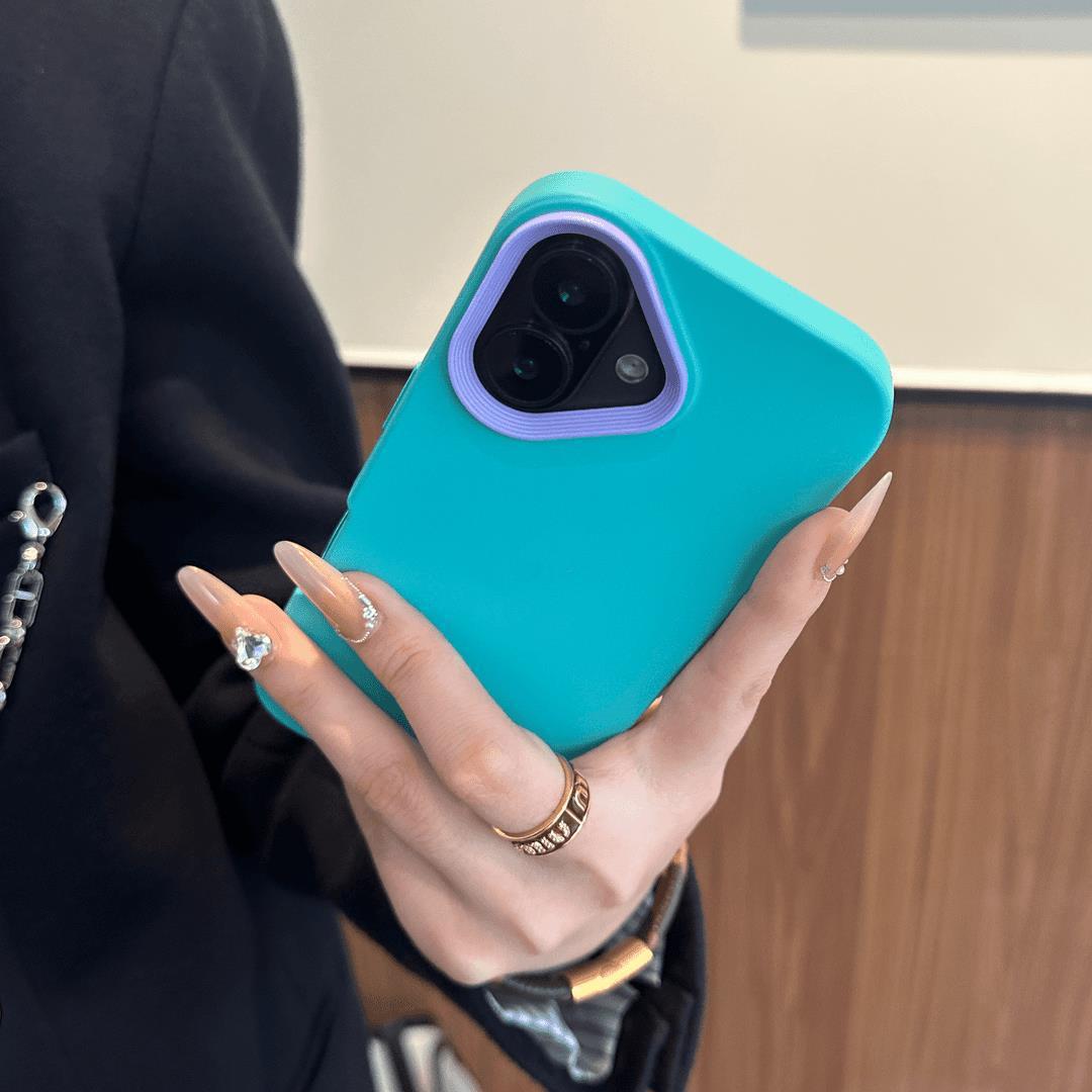 Caja de lente azul cielo-púrpura-tres en uno wt