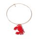 Cross-border European and American fashion personality niche creative alloy red crab pendant design collar simple all-match