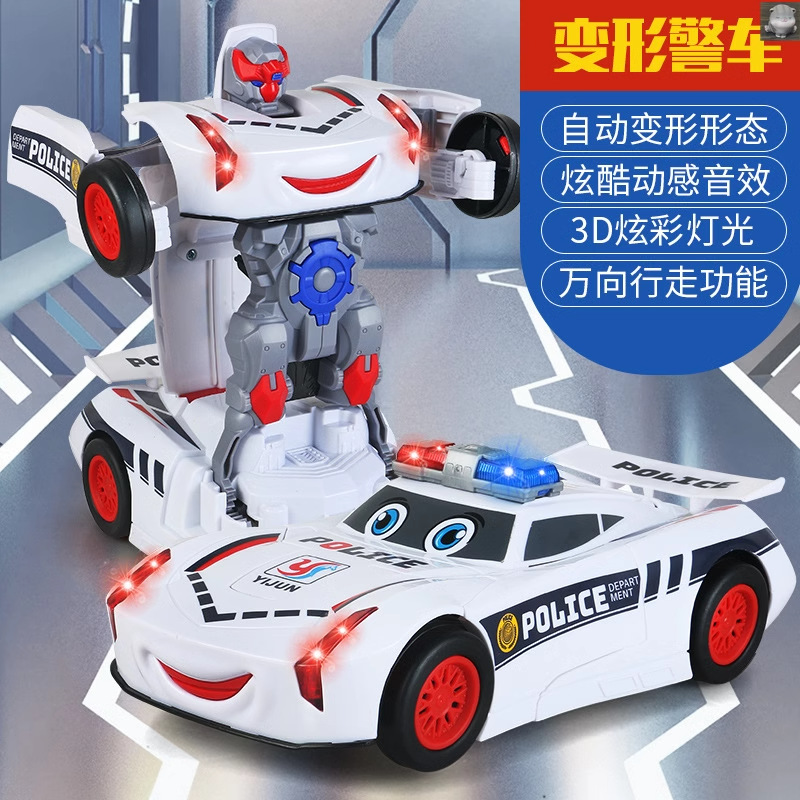 children‘s deformation car robot toy boy 3-6 years old transformers transformation mecha police car boy puzzle