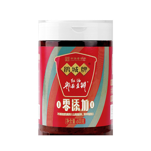 Chengdu Brand Red Oil Pixian Bean Paste, 600g Canned, No Additives, Sichuan Cuisine Cooking Condiment, Household Use, Wholesale