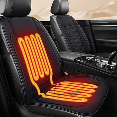 Wholesale car heated seat cushions, winter car electric heating pads, 12V/24V seat cushions, winter double-seat warming pads