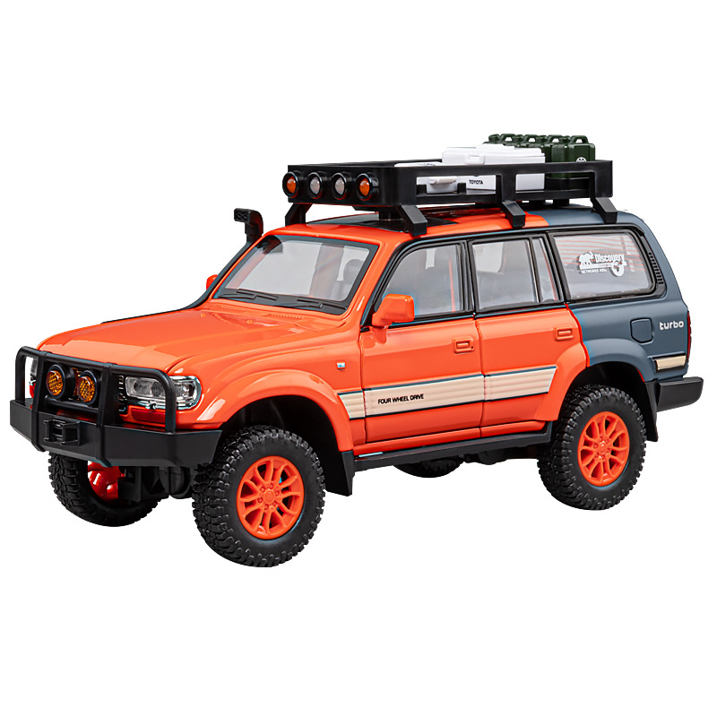 Genuina 1: 24 Cool LC80 modelo de aleación de retroalimentación sonora y óptica simulación de juguetes de mesa para niños fuera de carretera