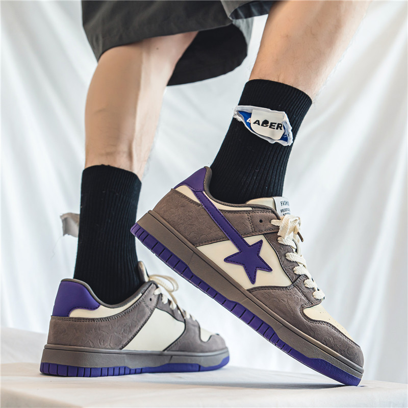 Cuatro estaciones, nuevos estudiantes casuales, zapatos de estrella con suela de goma en la carretera, zapatillas de deporte de pareja de nicho de moda de todos los partidos, Jinjiang