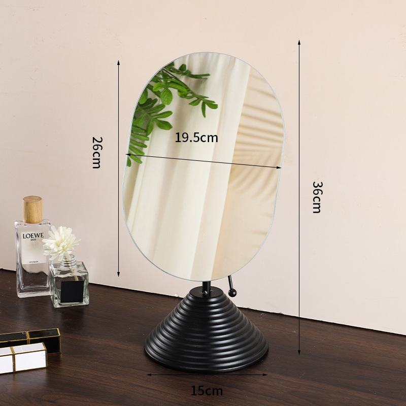 Iron Art Studio Espejo de arte irregular Escritorio de dormitorio de estudiantes Espejo de tocador de una cara Nube Espejo de maquillaje de forma especial