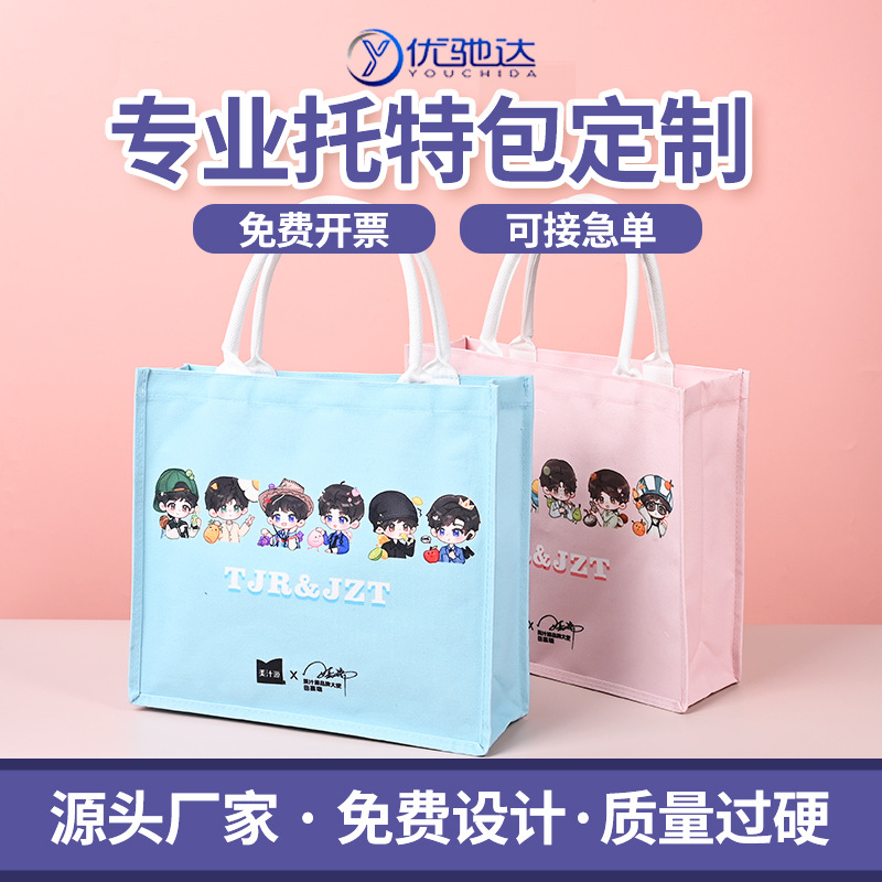 帆布包现货空白定制立体帆布袋ins高级感diy手提帆布托特包单肩包