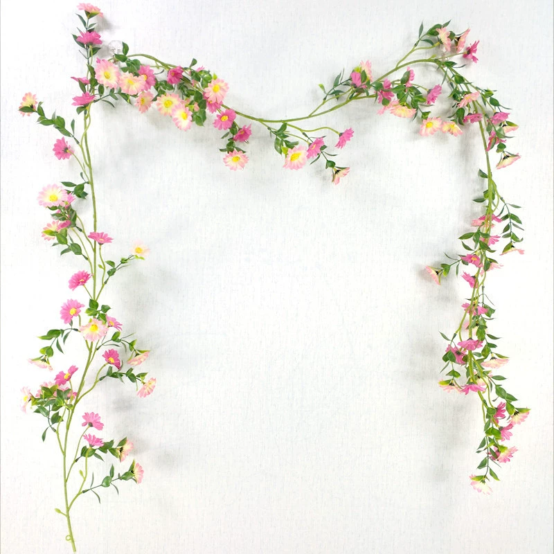 Симуляционная роза Septibly Flower, Vine, искусственные цветочные зелёные растения для внутреннего использования на потолочном воздуховоде, запутанность аркой для свадьбы и оптовая продажа