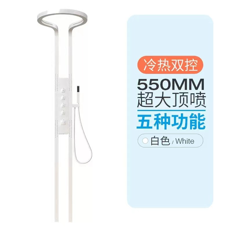 Nuevas cascadas de lluvia volante de lujo alrededor de la pantalla de ducha del baño de pulverización de gran techo para el hogar de la espalda de la cintura y las piernas del conjunto de ducha de mano