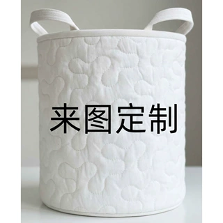 跨境外贸来图定带提手绗缝脏衣篓家居用品数码印花源头厂家批发