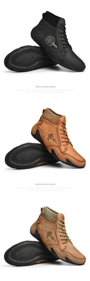 Giày bốt Martin nam cổ trung, đế thấp, thời trang casual, giữ ấm — 8898 Màu nâu, 8898 kaki, 8898 màu đen, 8898 xanh quân đội chi tiết 29