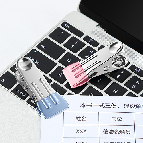 Wide-mouth plastic-impregnated flat clip, windproof drying clip, traceless clothes drying clip, household metal iron clip for drying clothes