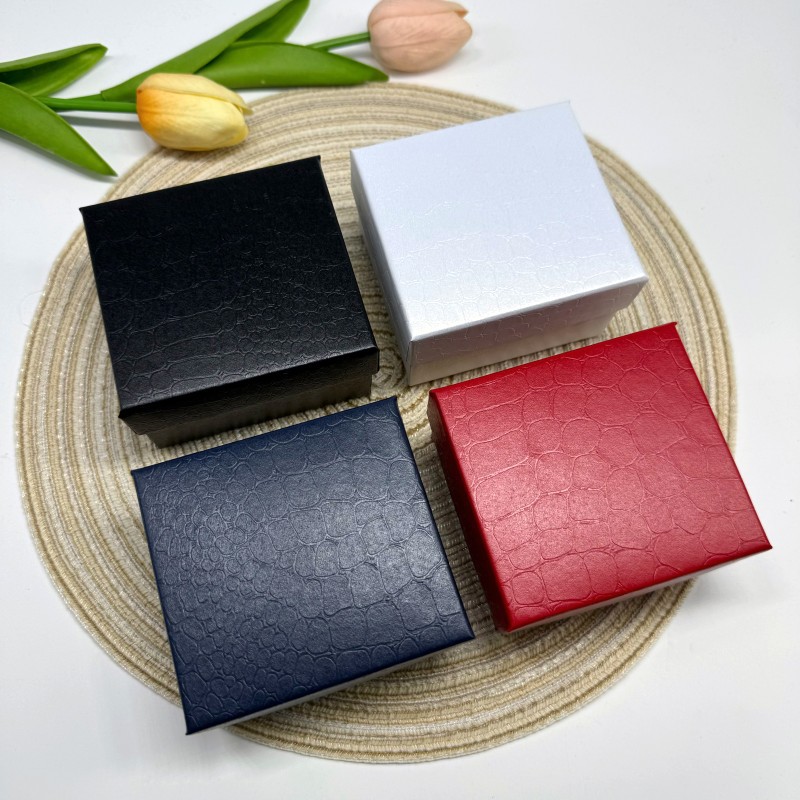 Factory Wholesale In-Stock Watch Boxes with Lid, Single Bracelet Storage, Jewelry Packaging, Crocodile Pattern