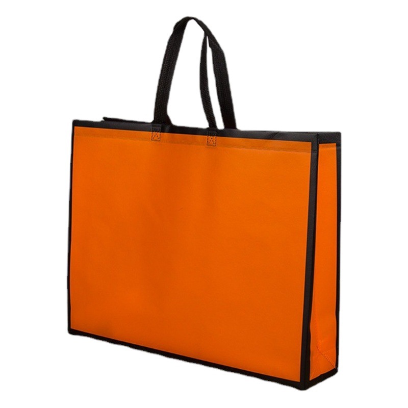 Bolso no tejido recubierto de color sólido en stock bolsa de ropa no tejida bolsa de publicidad de educación escolar urgente logotipo impreso