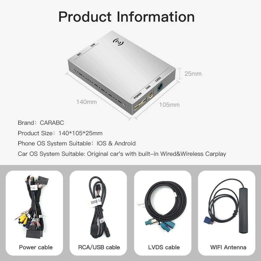 Подходит для систем Peugeot Citroen Wireless CarPlay Android Auto декодер SMEG и NAC