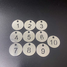 镂空不锈钢号码牌圆形牌子数字吊牌分号编号牌其他数字大小可定