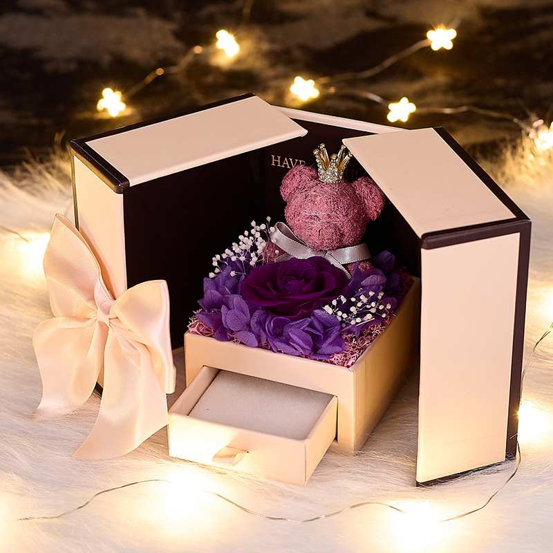 곰 보라색 장미