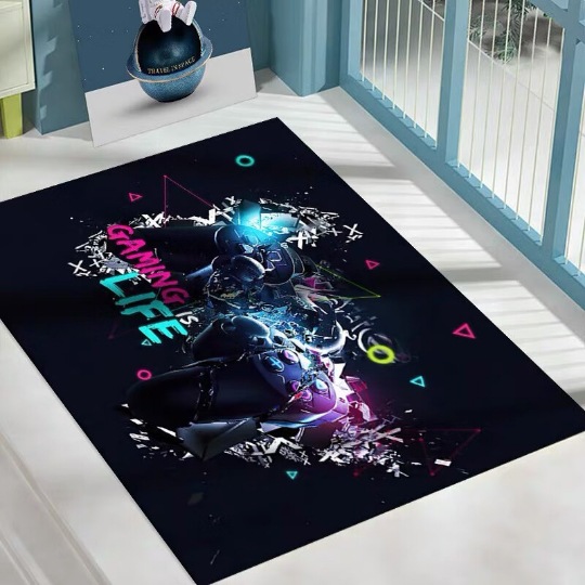 Transfronterizo de dibujos animados cyberpunk alfombra videojuego dormitorio alfombra sala de juego Sala creativa e-sports alfombra de piso