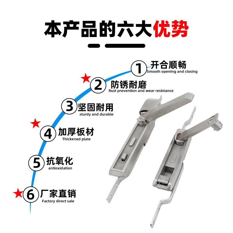 AW Anwang 309-2 Cerradura de puerta de gabinete MS714-2-3 Cerradura de caja de herramientas 705-3U Cerradura de cajón 813 Cerradura de lengua giratoria de fundición fina