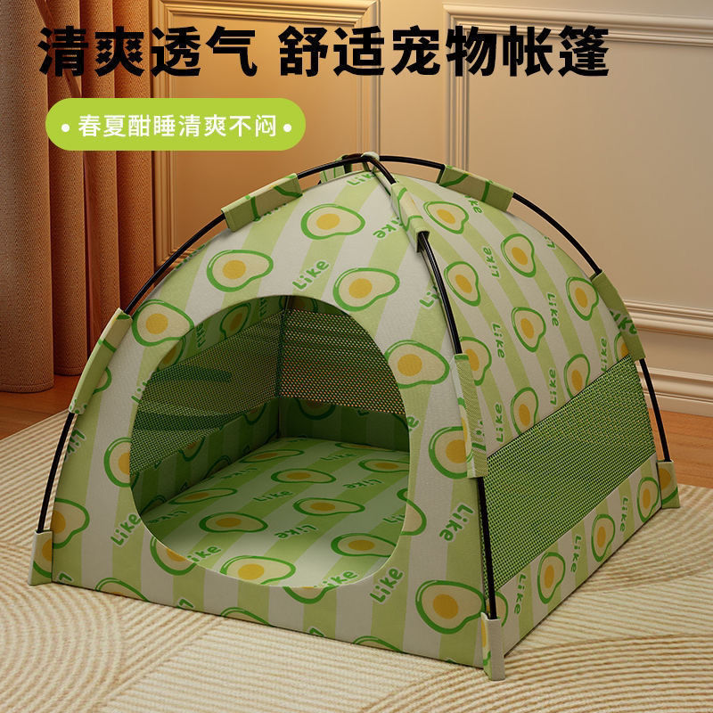 テントサマーマットテディドッグハウスオールシーズン対応密閉型ペット分解洗える犬小屋屋外野良猫小屋|undefined