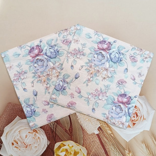 Manufacturer's Ready-Made New Cross-Border Flower and Grass Printed Paper Towels Disposable Birthday Party Printed Napkins
