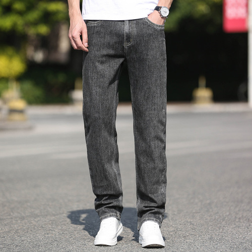 Men's Straight Leg Business Trousers Loose Fit Stretch Pencil Pants 888 Model 070