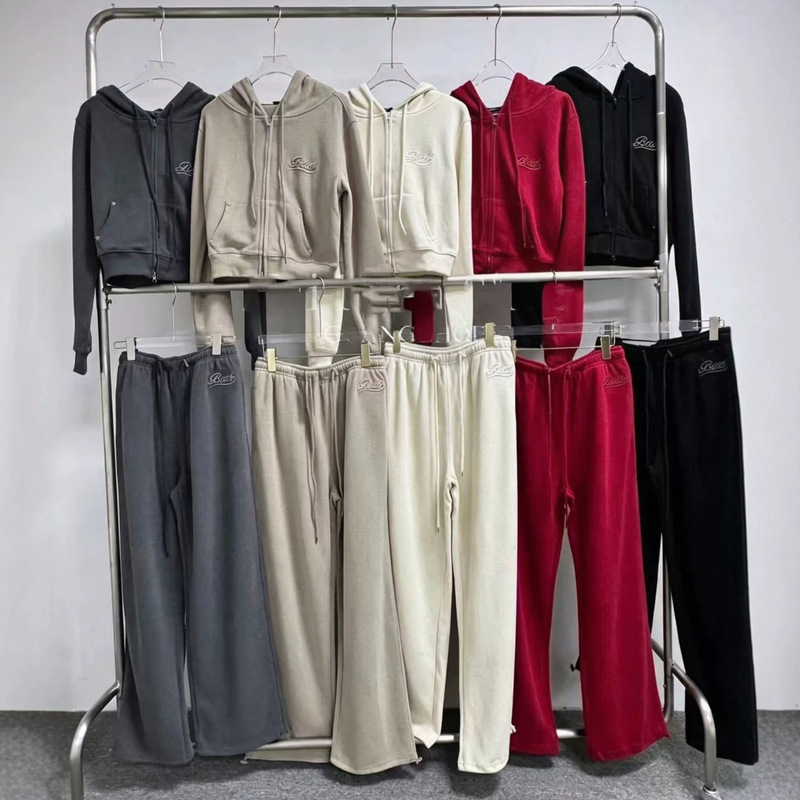 badbloood soft and comfortable skin-friendly sports pants women's American-style retro embroidered logo soft waxy drape pants badbloood soft and comfortable skin-friendly sports pants women's American-style retro embroidered logo soft waxy drape pants