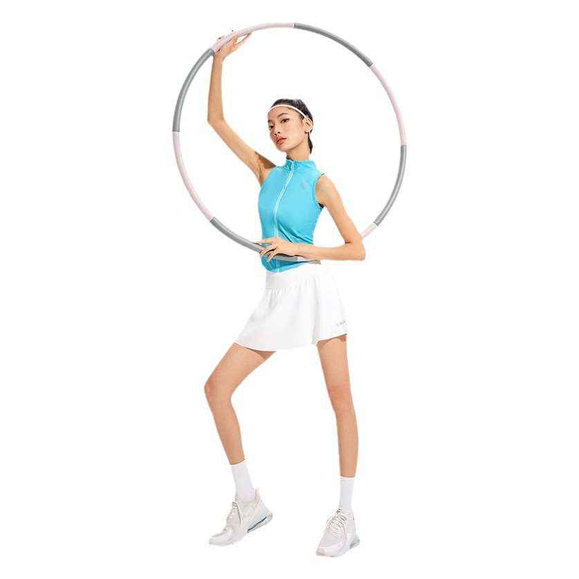 Sports Vest Women's Pure Color Stand Collar Zipper Cardigan Vest Quick-Drying Sleeveless Top Running Training Tennis Fitness Clothing